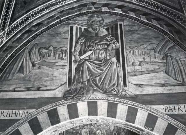Frick Art Reference Library — Pier Francesco Fiorentino (attr. to). Prophets above arches. Abraham. Coll: Collegiata. San Gimignano — particolare